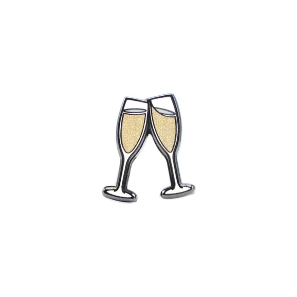 Champagne Toast Lapel Pin - Picture 1 of 2